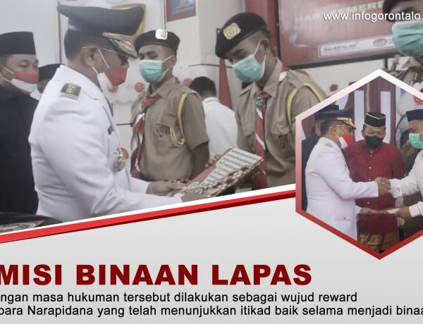 Binaan Lapas Gorontalo Terima 522 Remisi di HUT RI Ke-77