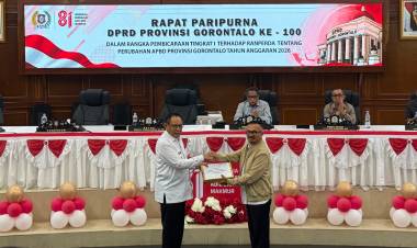 DPRD Gorontalo Gelar Paripurna ke-100, Seluruh Fraksi Setujui Ranperda Perubahan APBD 2026