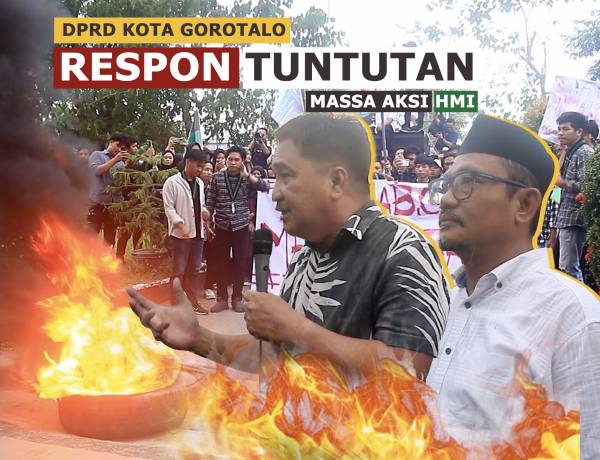 DPRD Kota, respon tuntutan Massa Aksi HMI Gorontalo