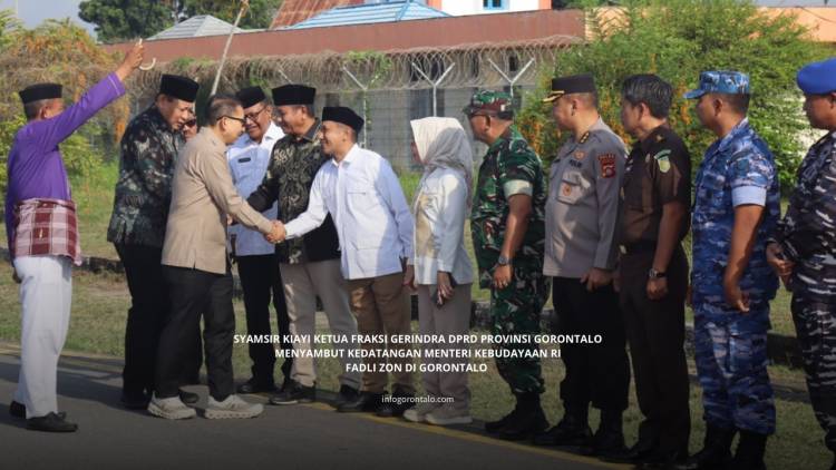 Ketua Fraksi Gerindra DPRD Gorontalo Sambut Kedatangan Menteri Kebudayaan Fadli Zon